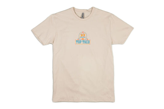 Top Taco 10 Year Anniversary T-Shirt - Tan